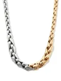 Lauren Rubinski 14kt yellow and white gold necklace