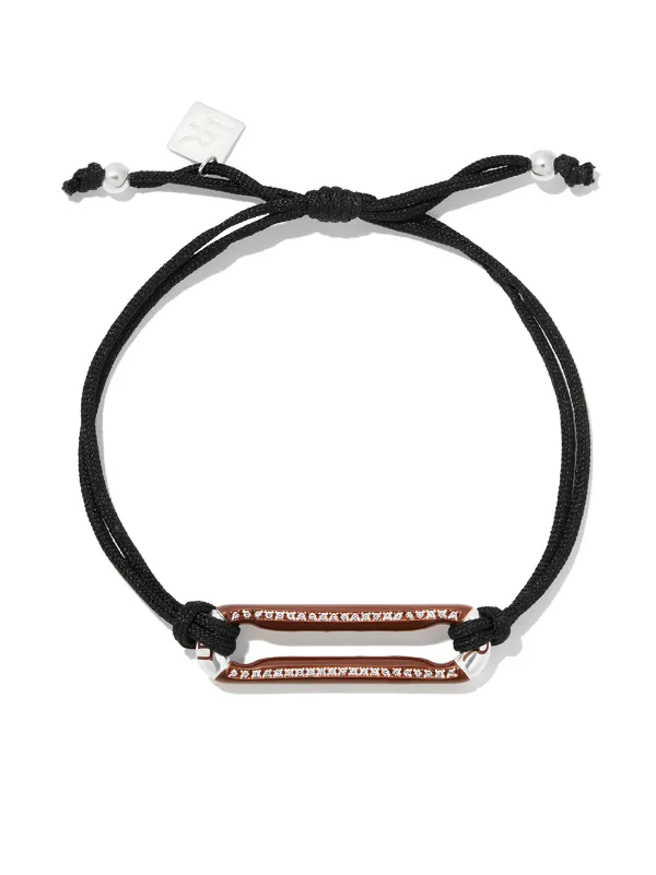 Lauren Rubinski Diamond Cord Bracelet in Black