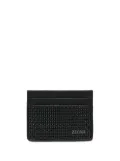 Zegna textured embossed-logo cardholder - Black