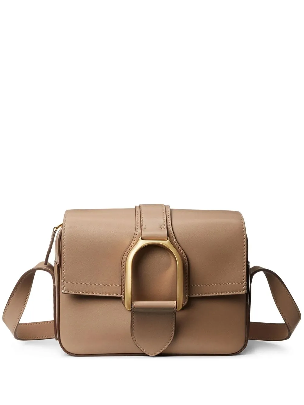 Ralph Lauren Leather Crossbody Bag In Brown