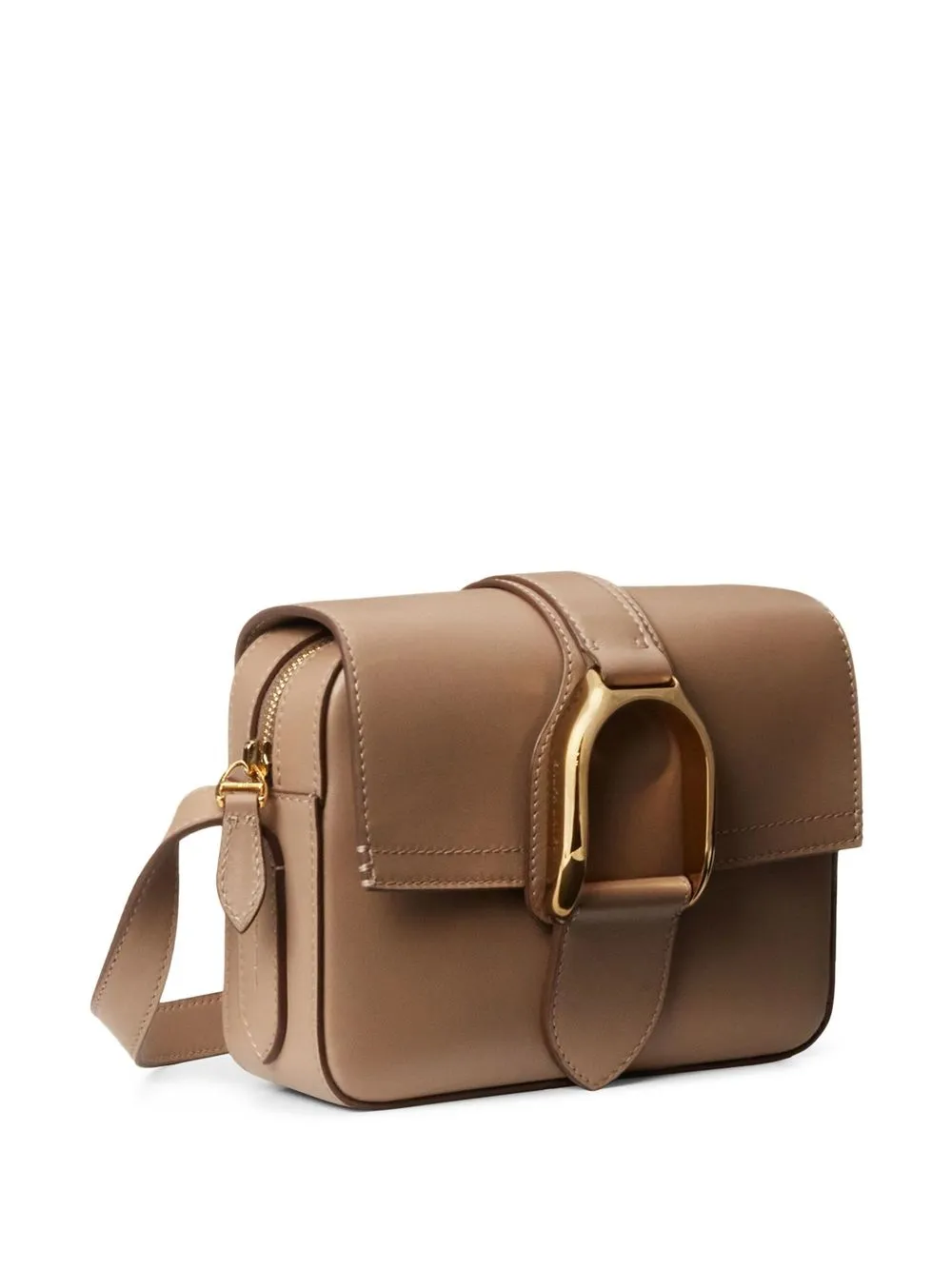 Ralph Lauren Leather Crossbody Bag In Brown