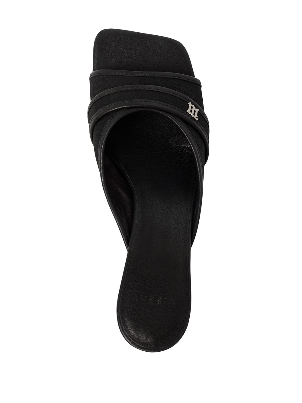 Shop Misbhv Sasha 30mm Monogram-jacquard Sandals In Black