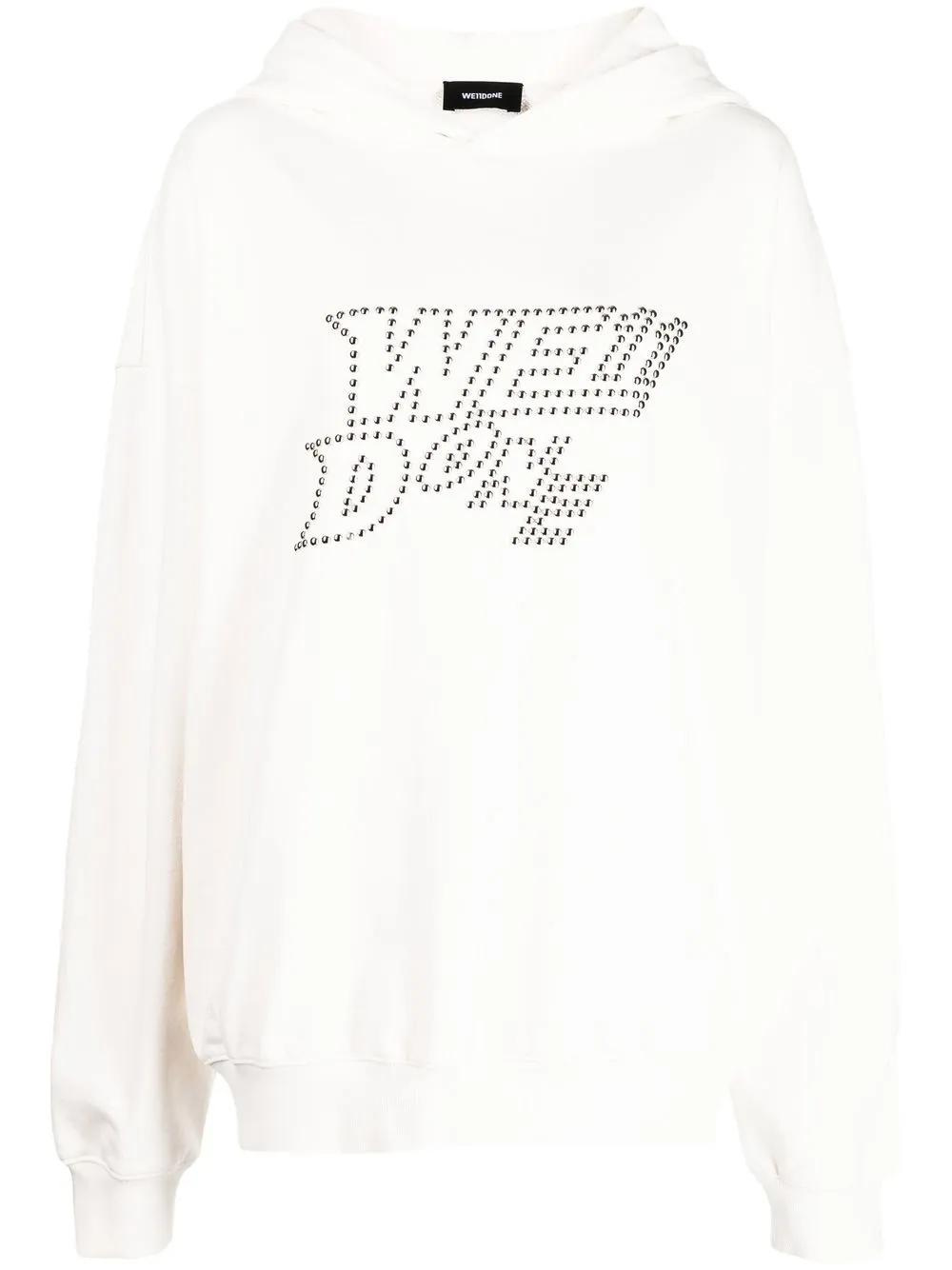 

We11done hoodie con apliques y logo - Blanco