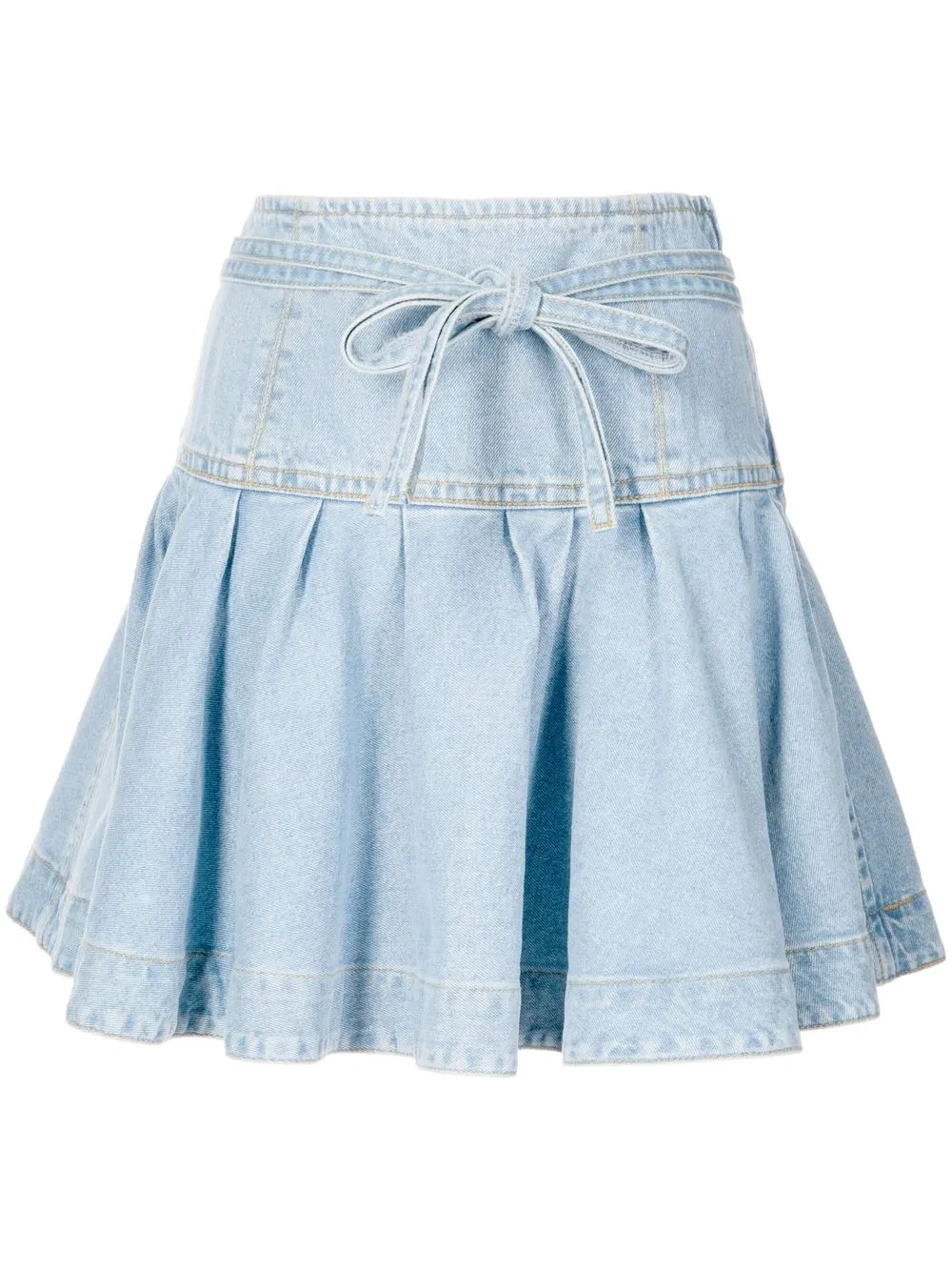 

We11done pleated denim skirt - Blue