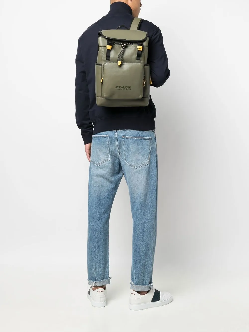 Coach Embossedlogo Detail Backpack In Green ModeSens