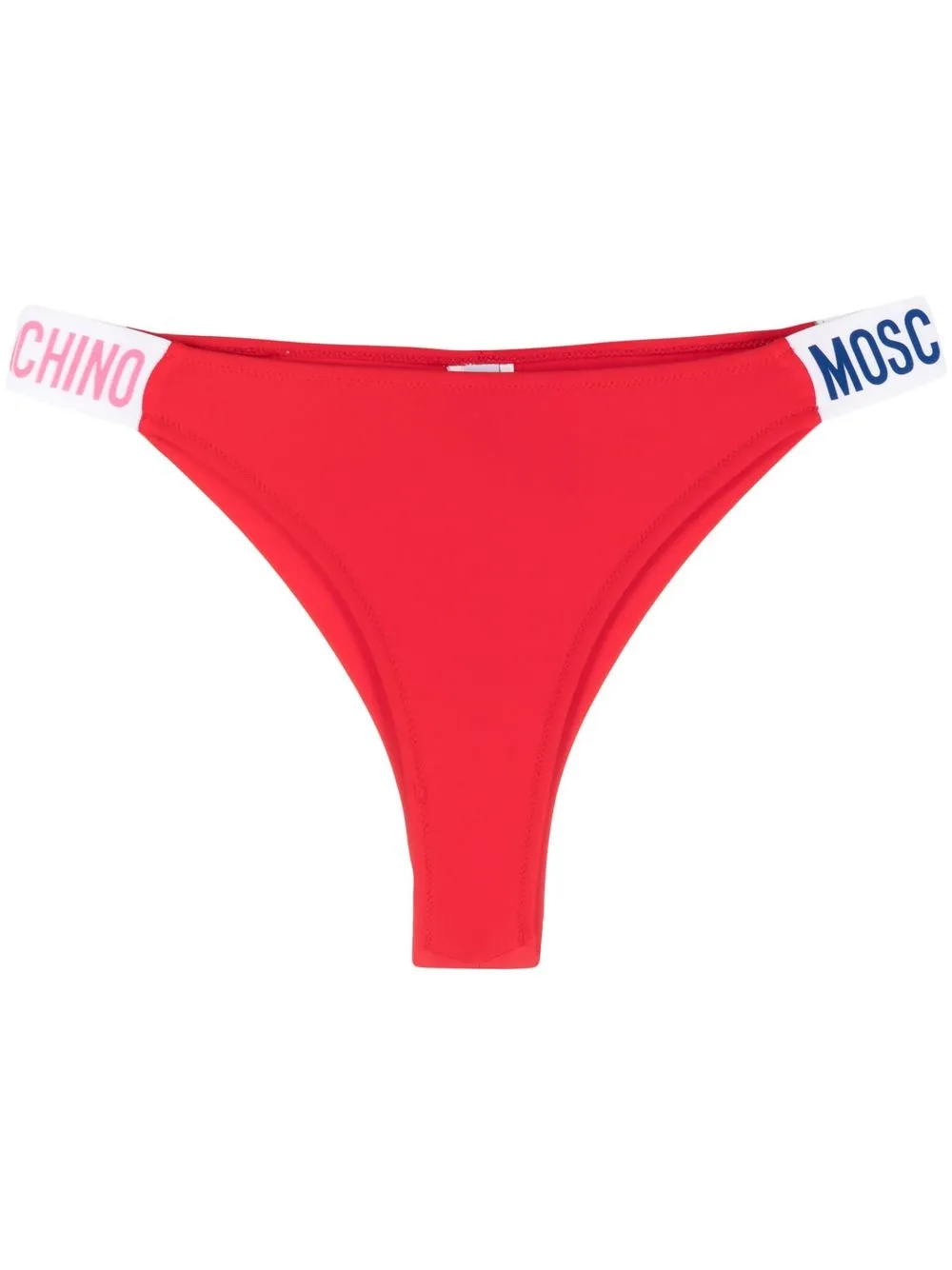 

Moschino bikini bottom con logo en la pretina - Rojo
