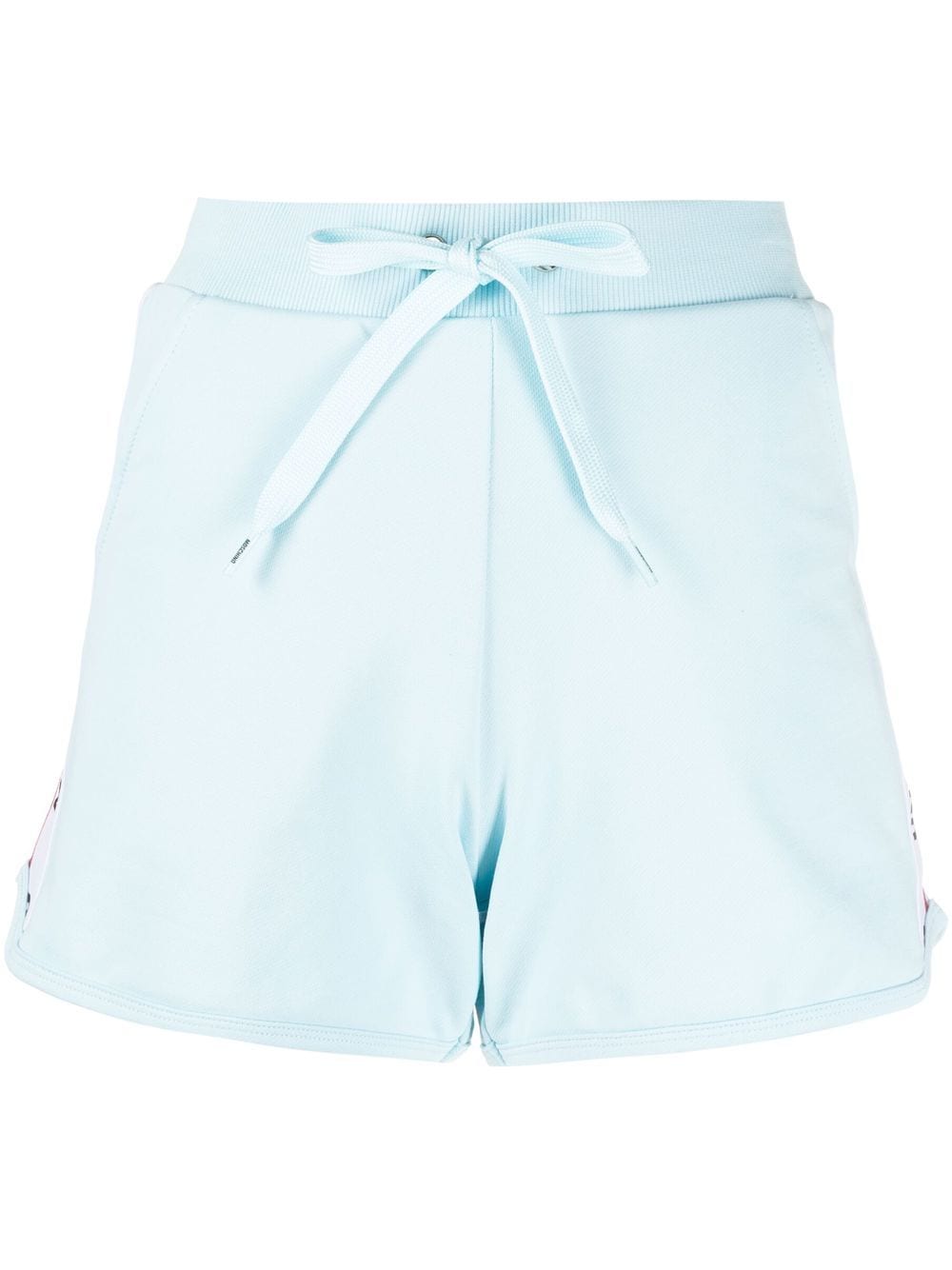 Moschino Logo Tape Track Shorts In Blue