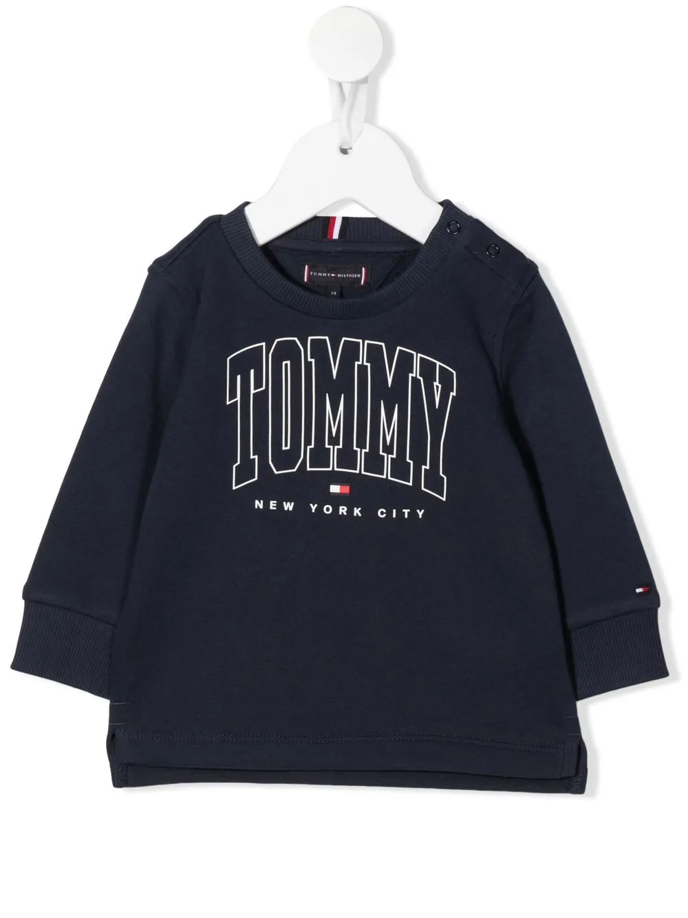 

Tommy Hilfiger Junior sudadera con logo estampado - Azul