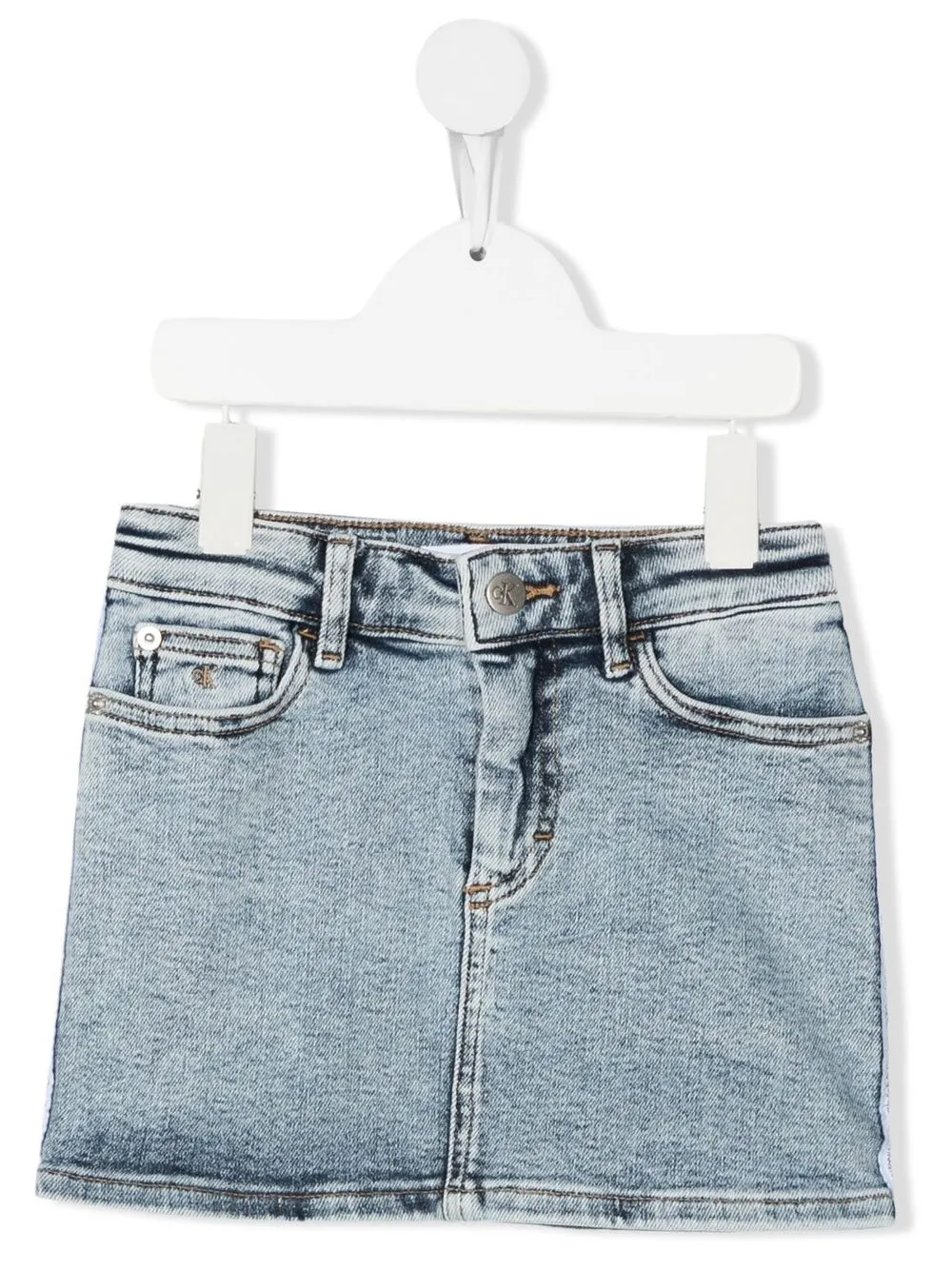 

Calvin Klein Kids falda corta con efecto lavado - Azul