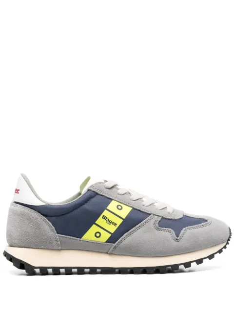 blauer multi-panel suede sneakers