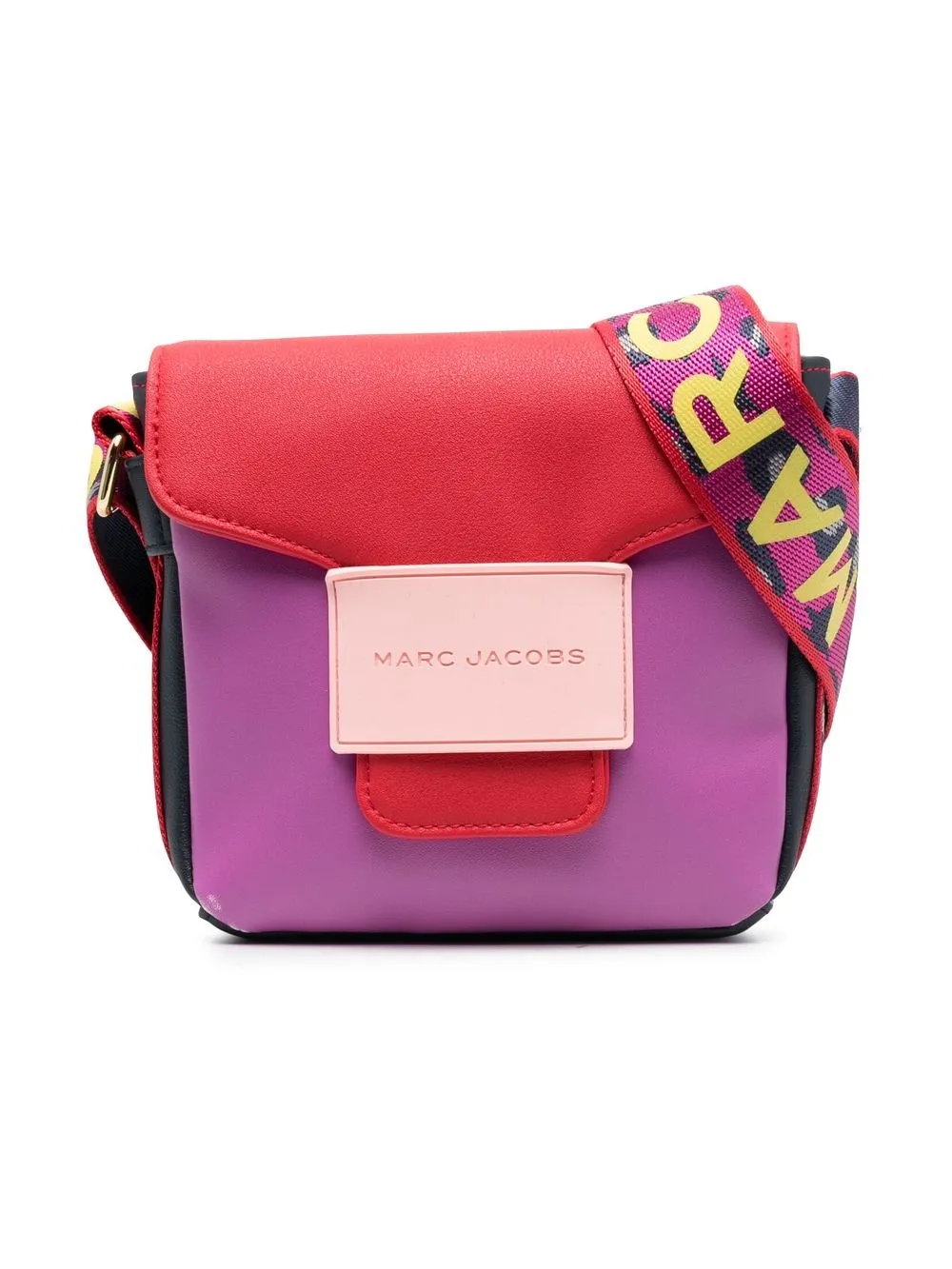 

Marc Jacobs Kids bolsa satchel con parche del logo - Rojo