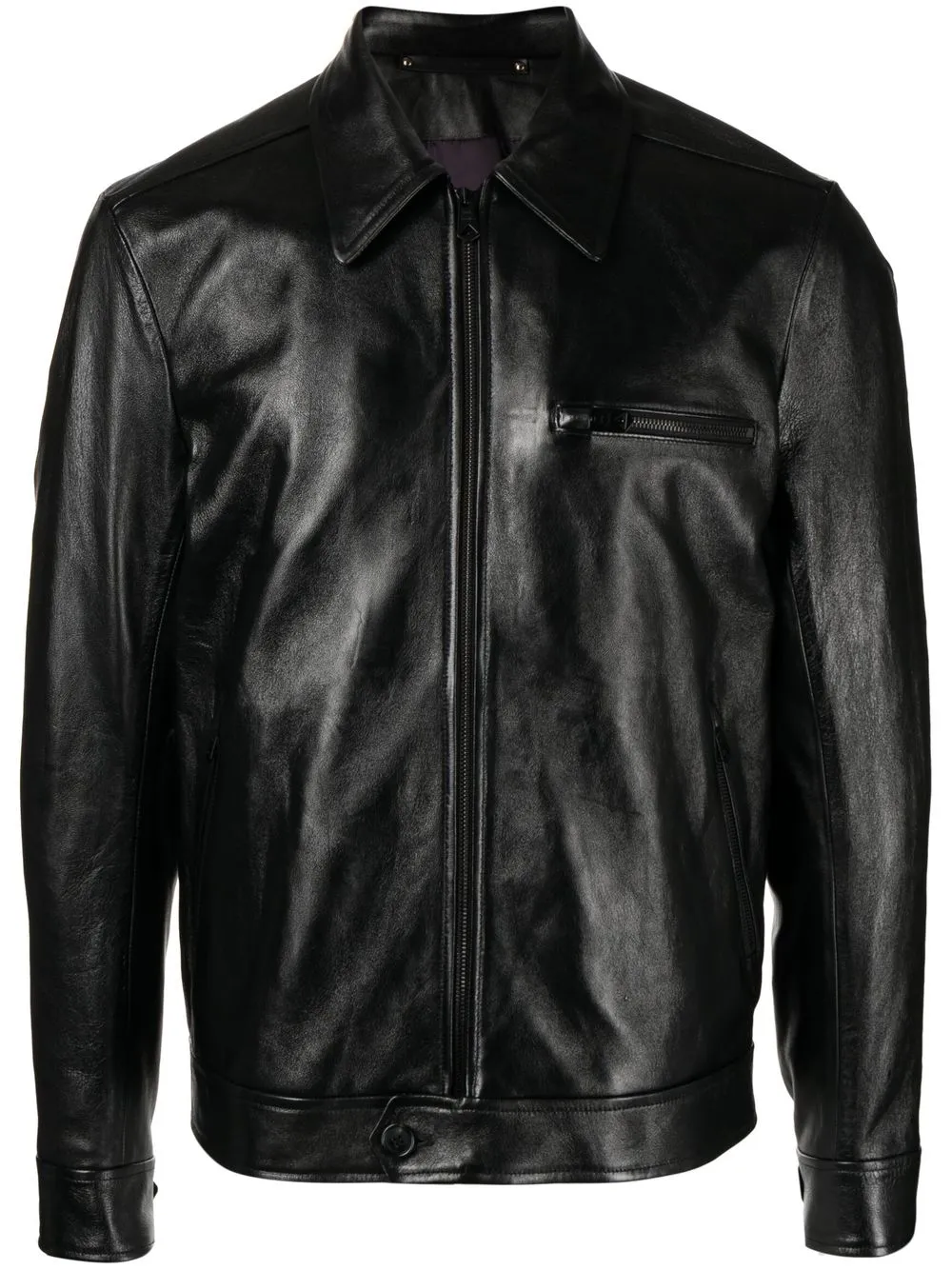 

Paul Smith zipped biker jacket - Black