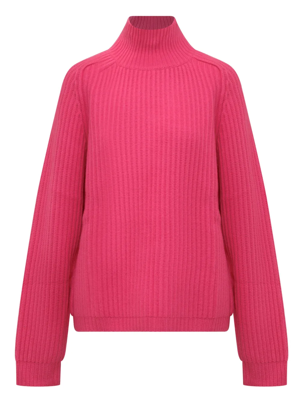 JW Anderson suéter tejido canalé con cuello alto | rosado | Image 1