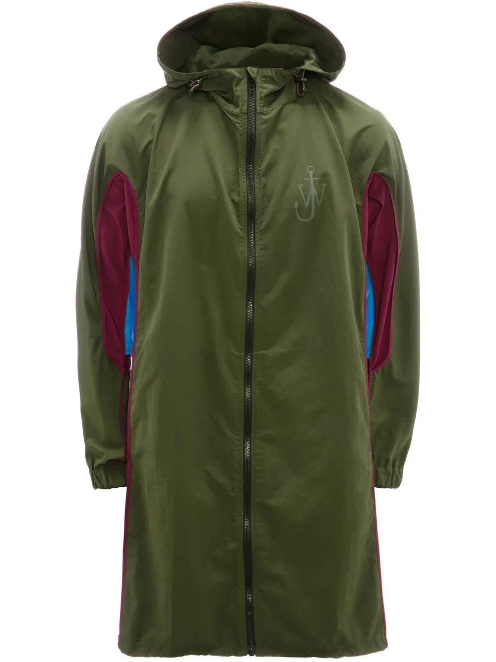 

JW Anderson parka con diseño color block - Verde