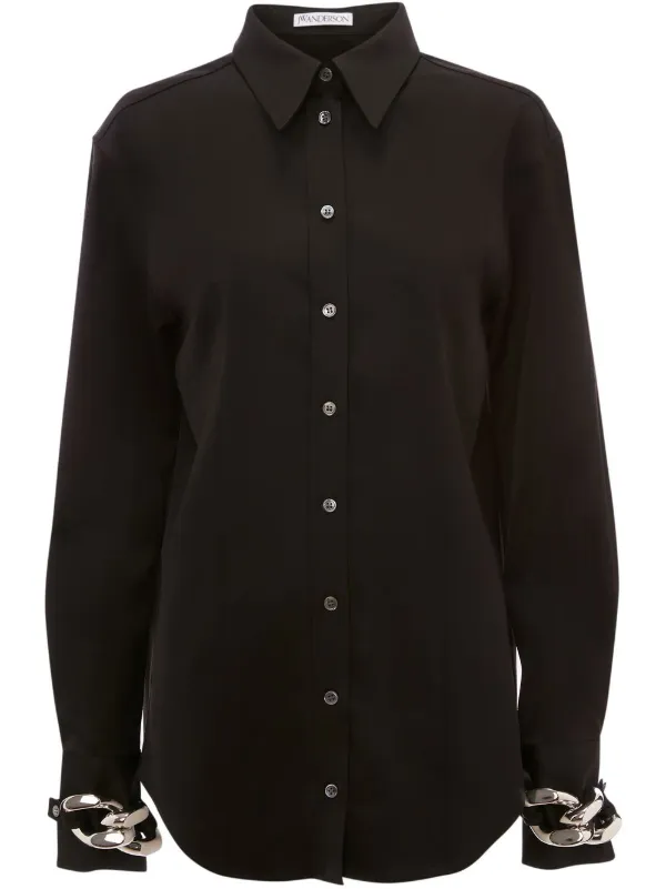JW Anderson Chain-link Cuff Shirt in Black