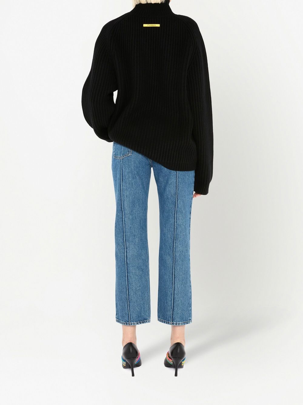 JW Anderson logo-patch chunky-knit jumper Women