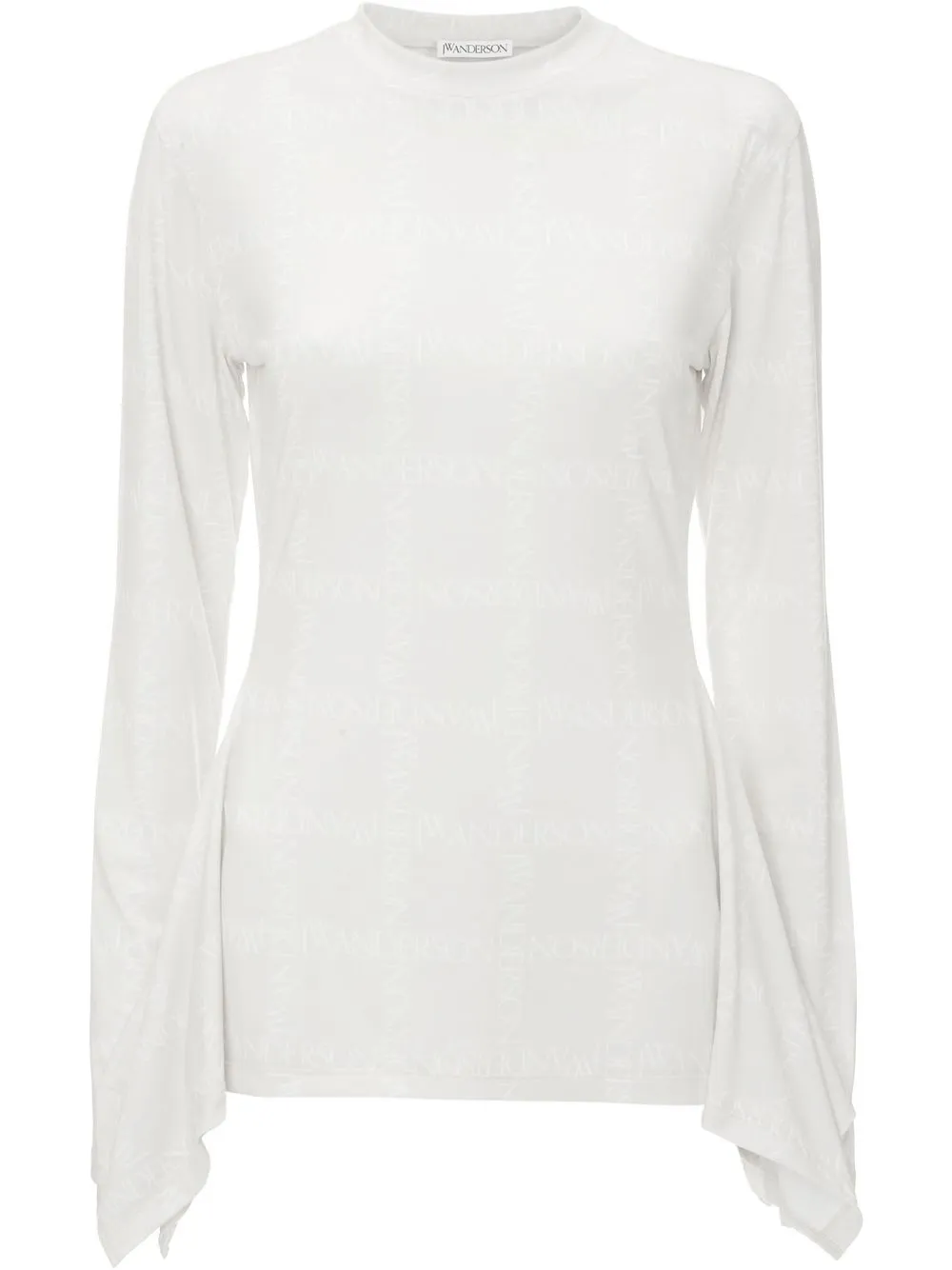 

JW Anderson top con cuello falso - Blanco