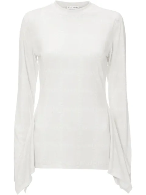 mock-neck handkerchief top