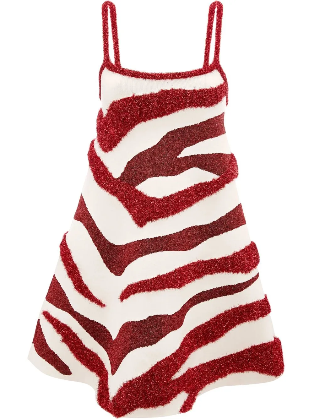 

JW Anderson Zebra-print camisole mini dress - Red