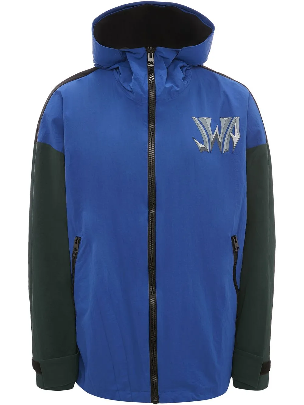 

JW Anderson parka con diseño color block - Azul