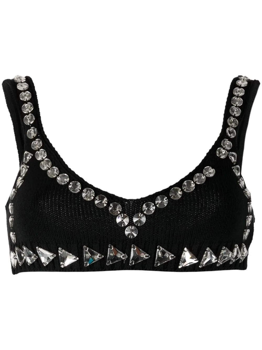 

Nº21 top tipo brasier con apliques - Negro