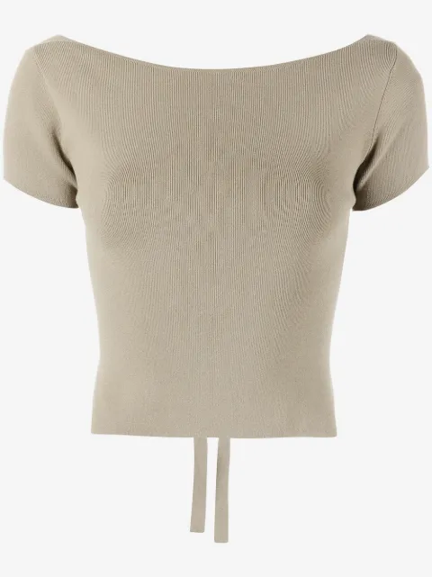 LAPOINTE boat-neck rear tie fastening top