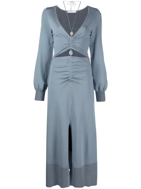 Simkhai ruched cut-out midi dress