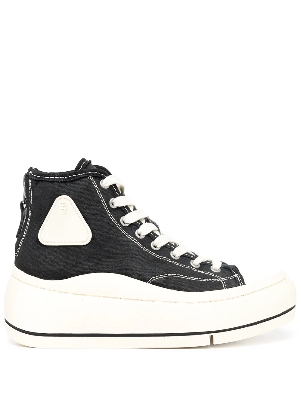 

R13 hi-top lace-up sneakers - Black