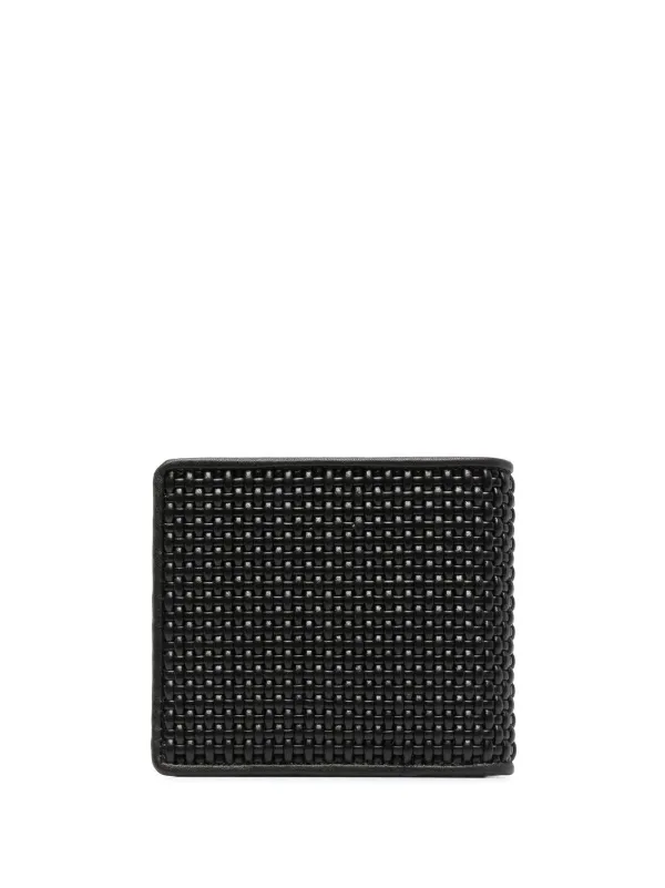 Zegna logo detail Woven Leather Wallet Farfetch