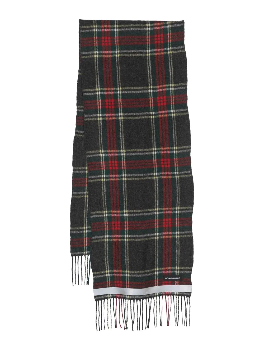 

Undercover check pattern scarf - Black