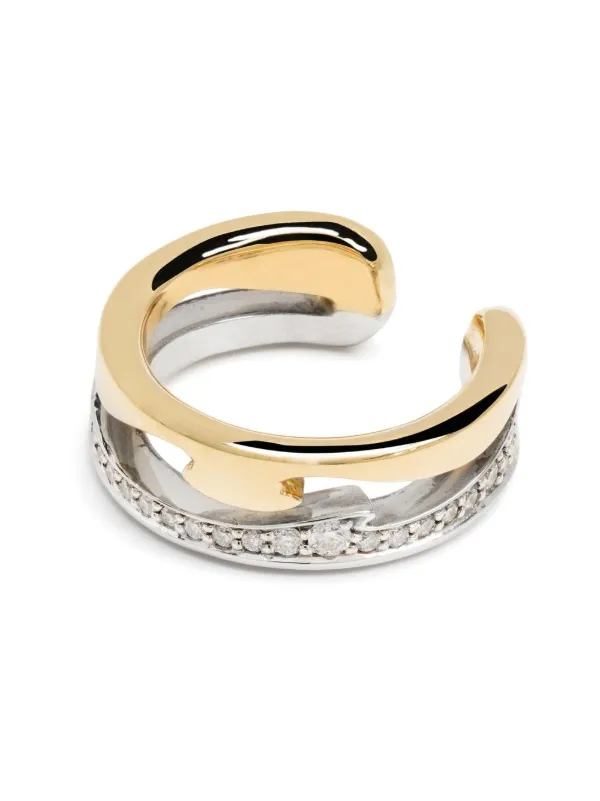 Georg Jensen Fusion ダイヤモンド イヤーカフ 18Kホワイトゴールド 