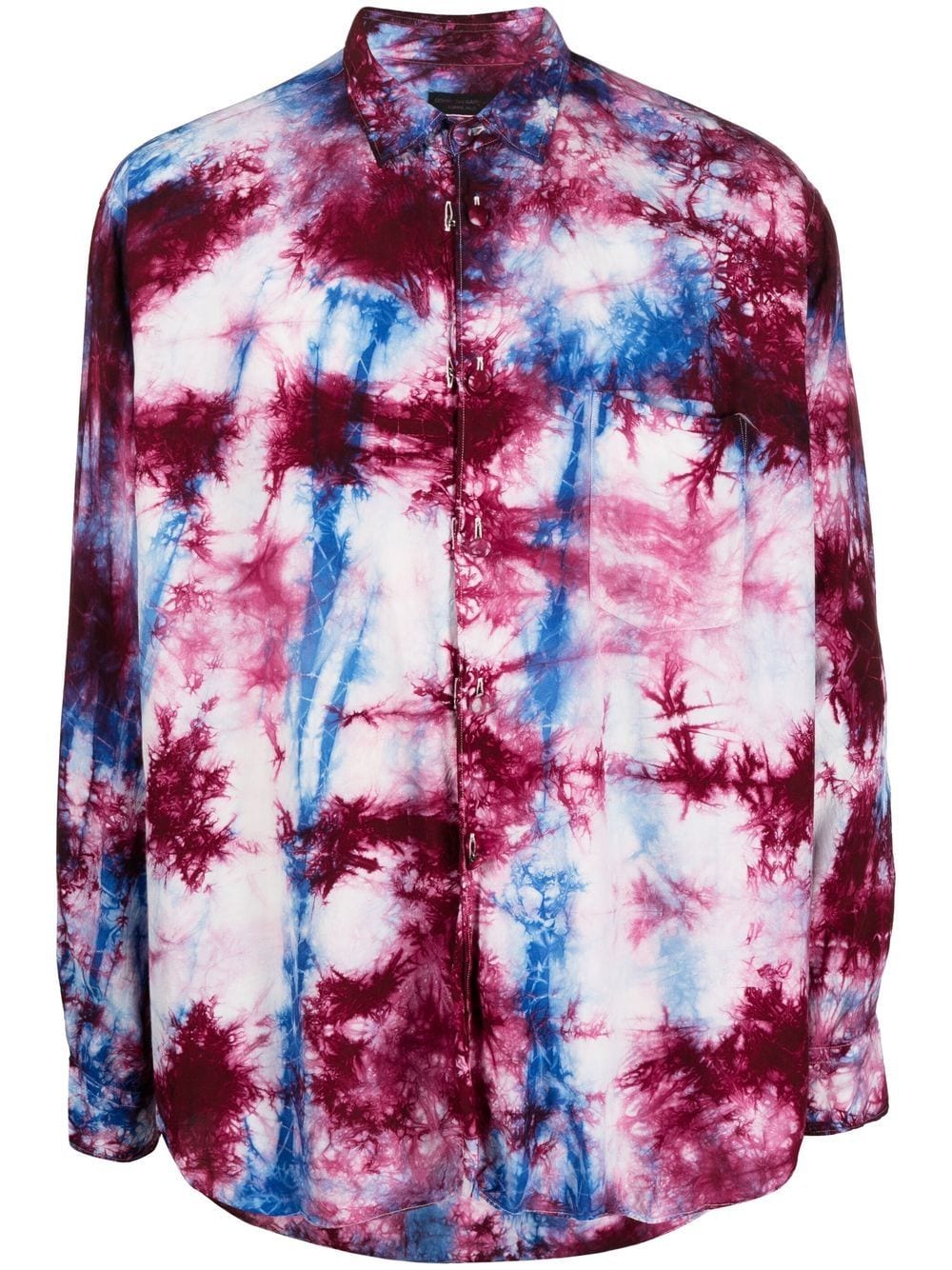 Pre-owned Comme Des Garçons 2000s Tie-dye Shirt In Purple