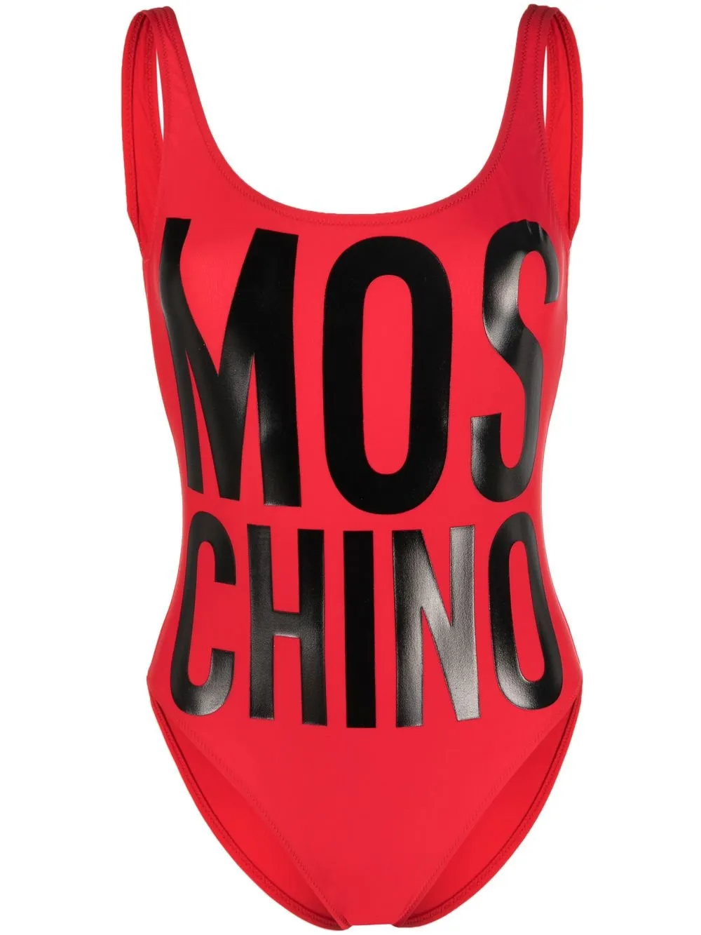 

Moschino traje de baño con logo estampado - Rojo