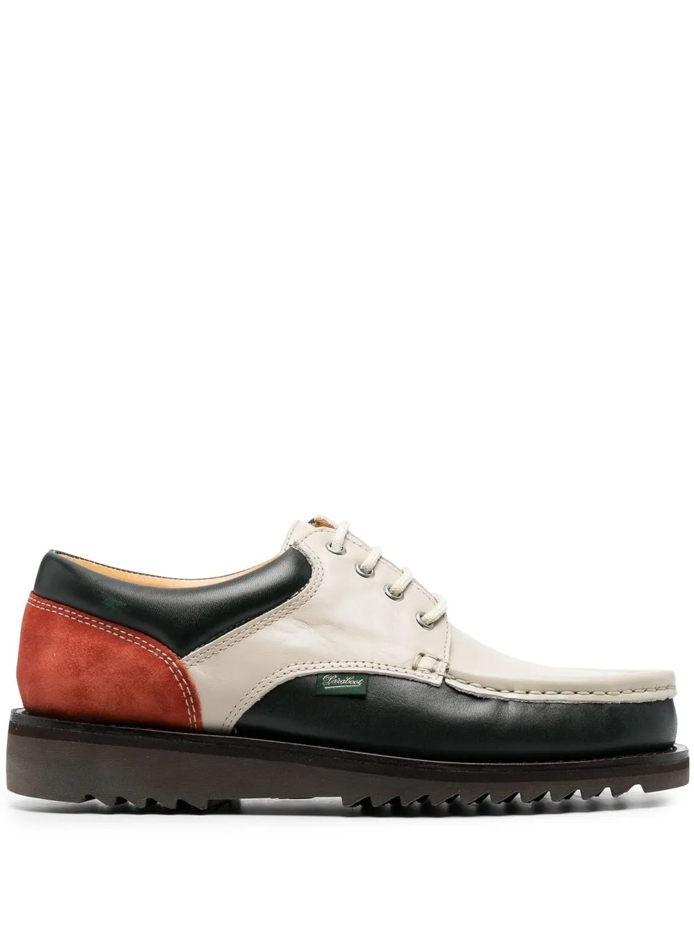 

Paraboot colour-block panel lace-up loafers - Neutrals