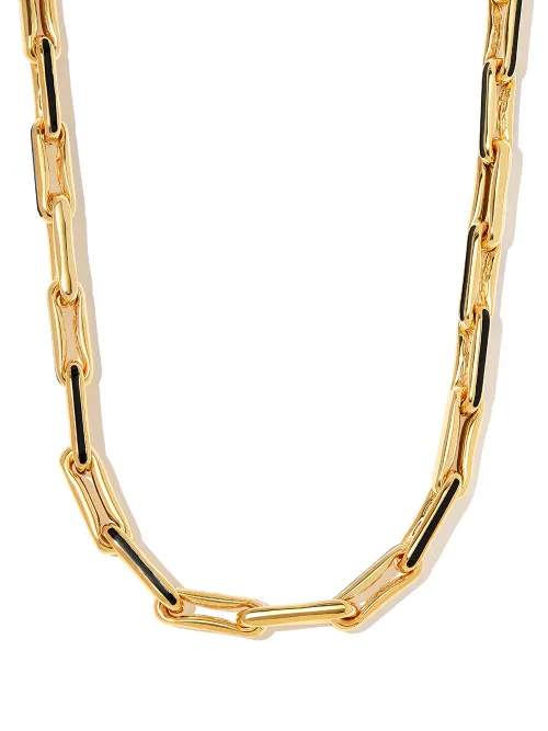 Collier en jaune 14 ct à détail de chaîne - Lauren Rubinski - Modalova