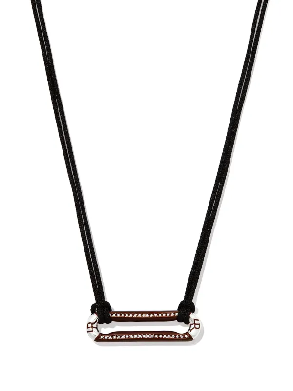 Lauren Rubinski Diamond Cord Necklace in Black