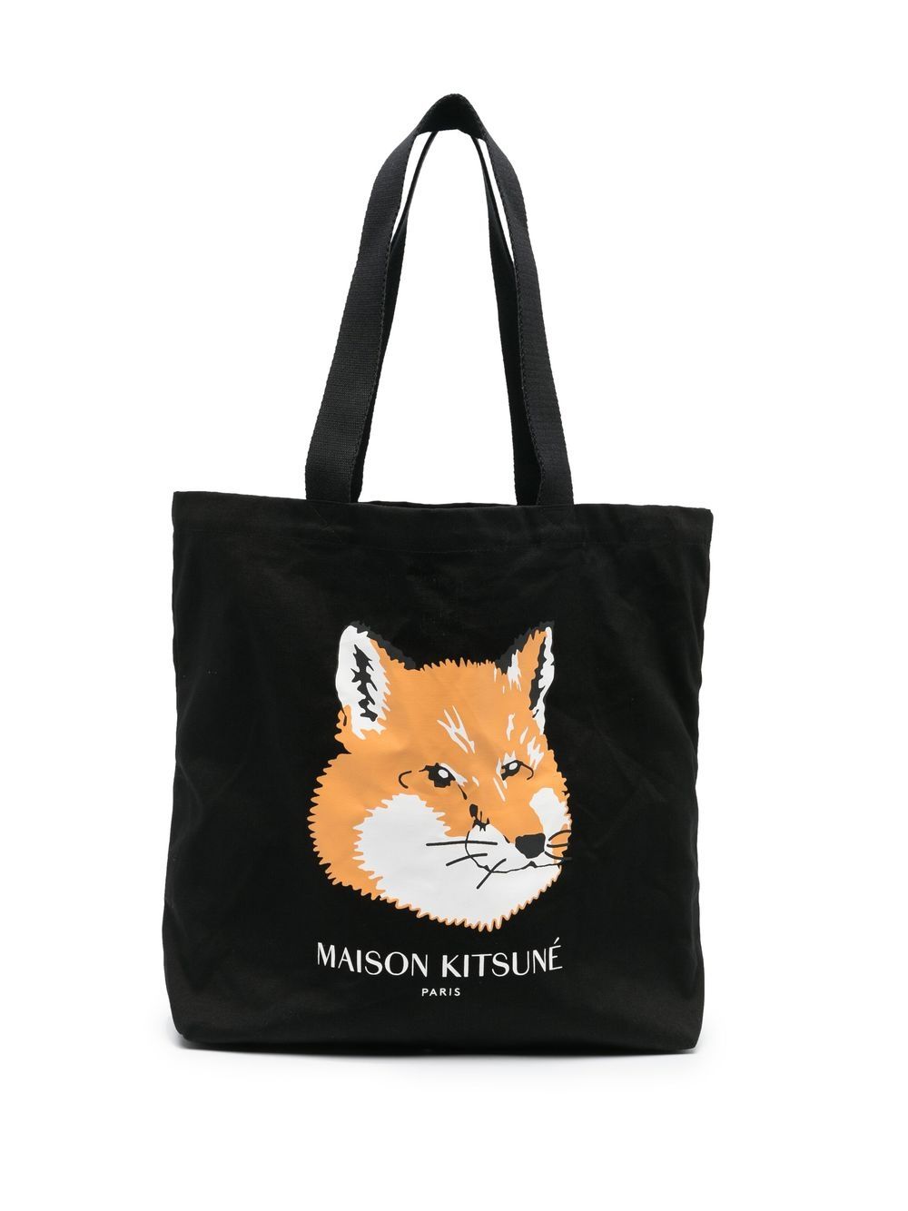 Maison Kitsuné fox-print Cotton Canvas Tote - Farfetch