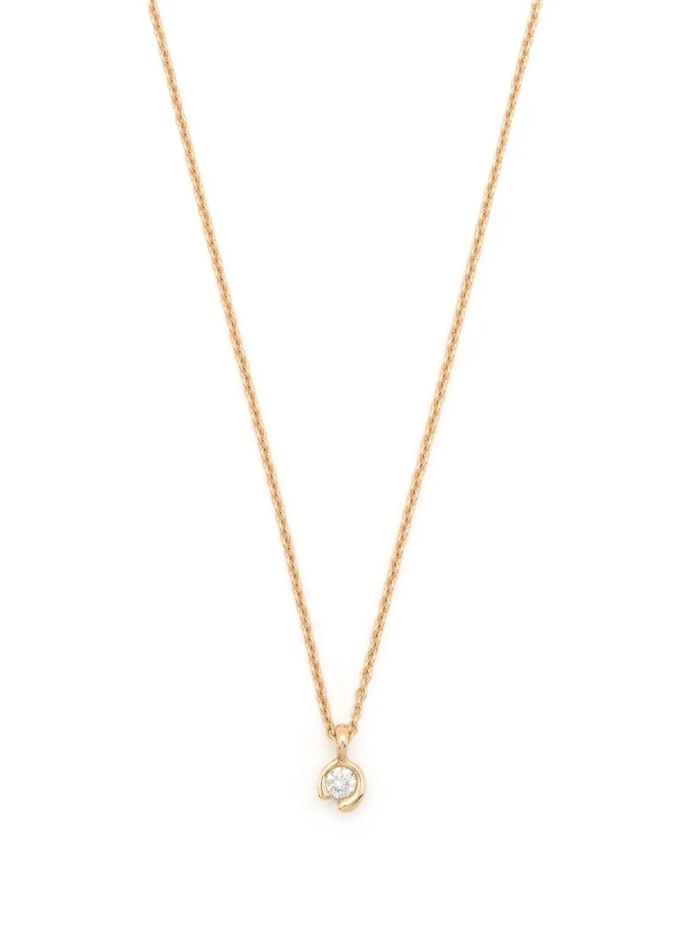 18kt yellow gold Mercy diamond necklace