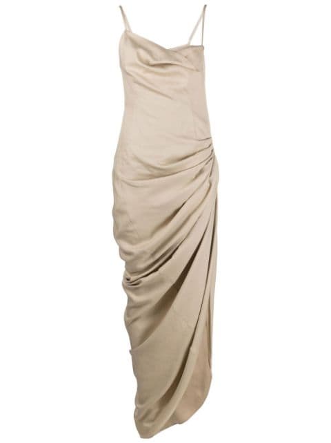 Jacquemus robe Saudade longue drapée à design asymétrique