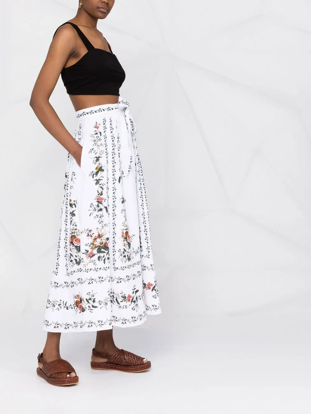 Bernadette Linen Midi Skirt