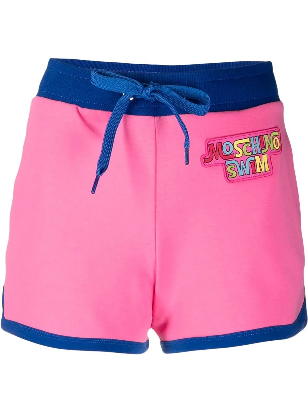 

Moschino logo-patch drawstring shorts - Pink