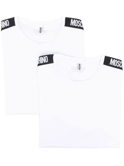 Moschino playera con franja del logo