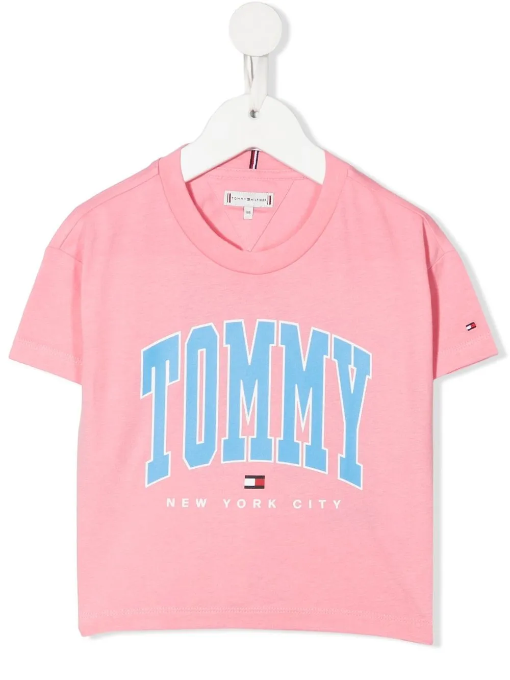 

Tommy Hilfiger Junior logo-print short-sleeve T-shirt - Pink