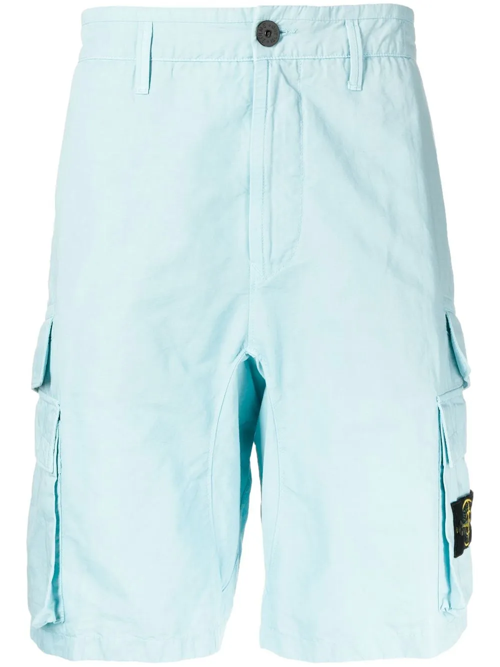 

Stone Island Compass logo patch cargo shorts - Blue