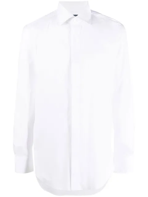 Finamore 1925 Napoli camisa lisa de manga larga