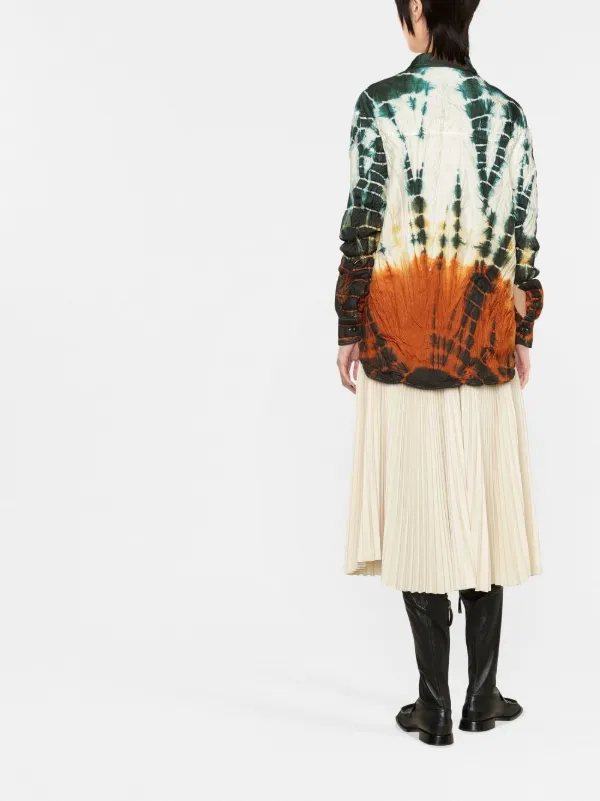 Jil Sander Padded tie-dye Shirt | Neutrals | FARFETCH RO
