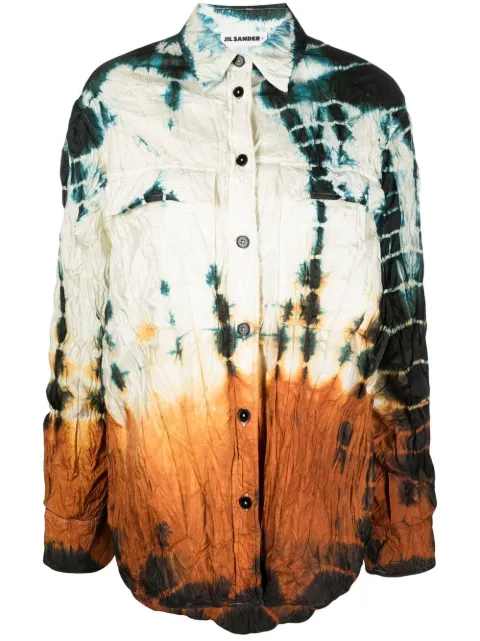 Jil Sander camisa capitonada con motivo tie-dye