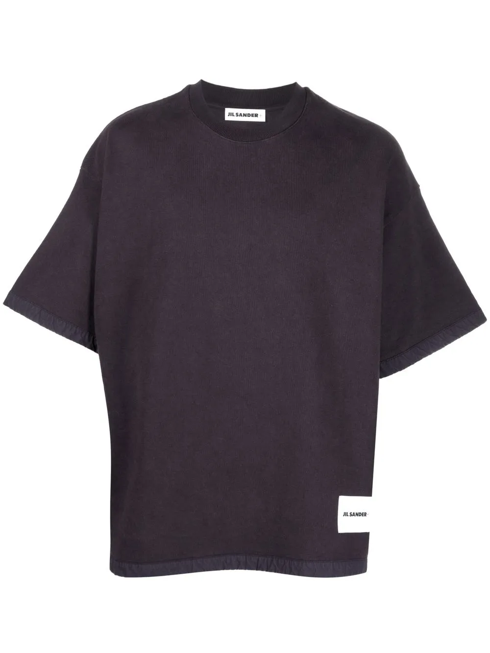 

Jil Sander playera con parche del logo - Morado