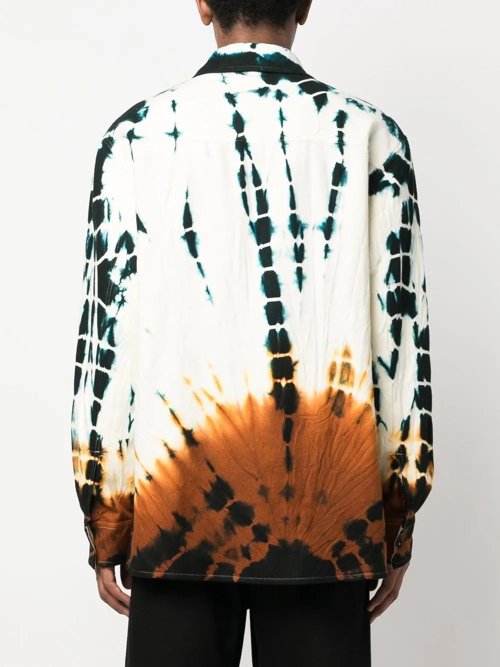 tie-dye chest pocket shirt