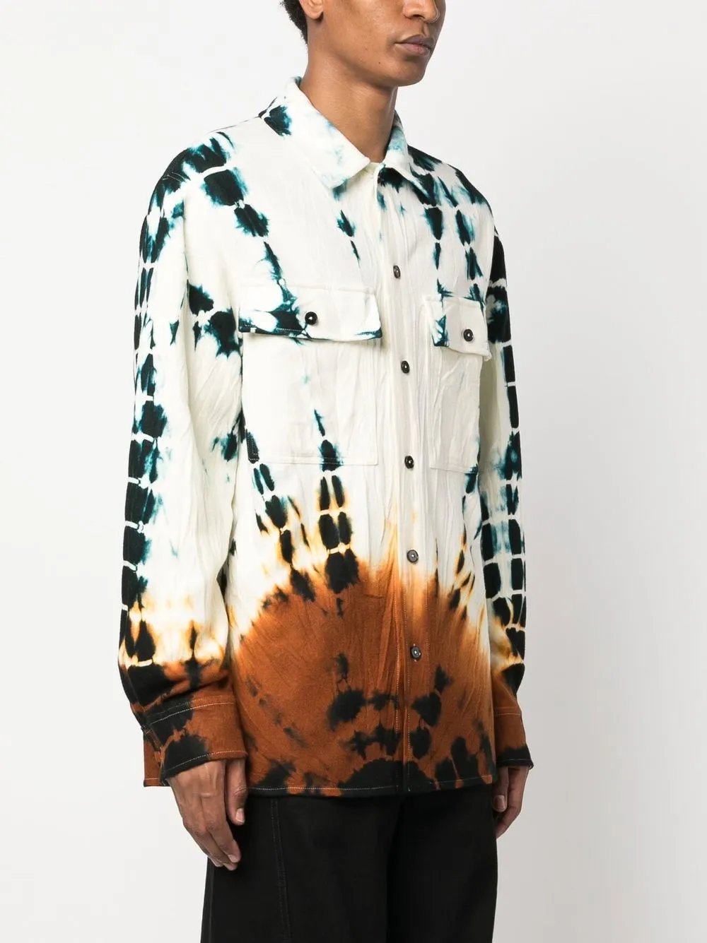  Jil Sander Hemd Mit Batikmuster   Nude 